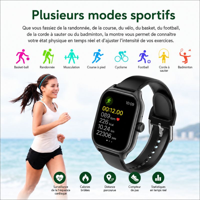 Montre Connectée Intelligente – Homme Femme