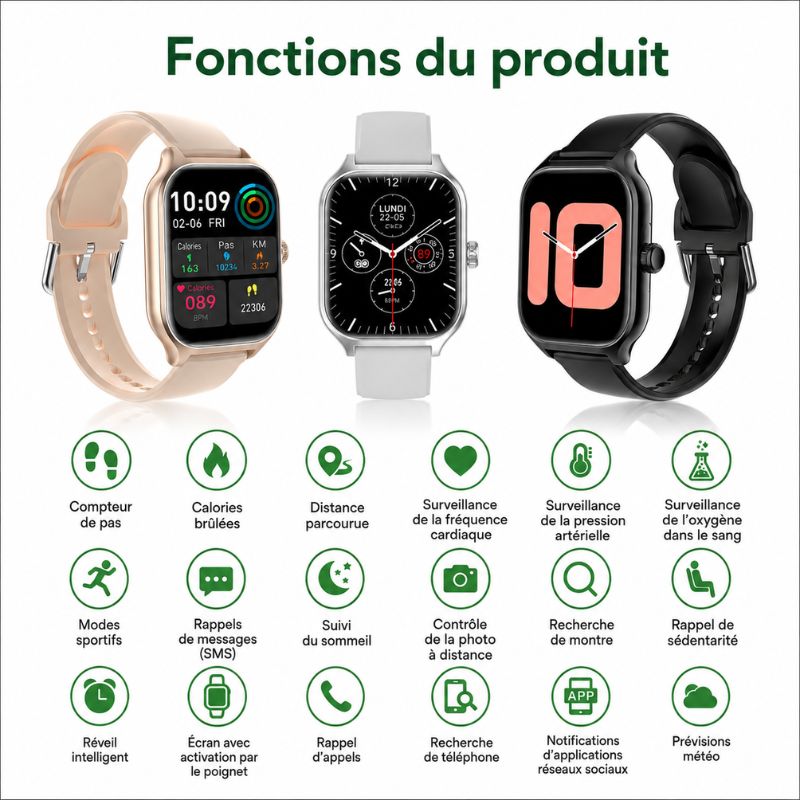 Montre Connectée Intelligente – Homme Femme