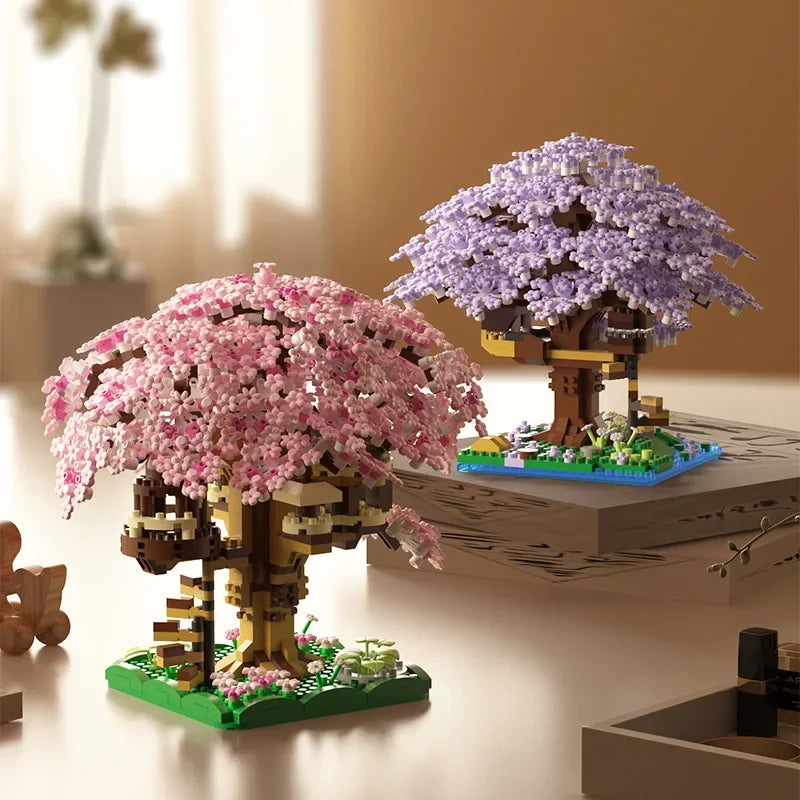 Arbres Fleuris en Briques – Kit de Construction